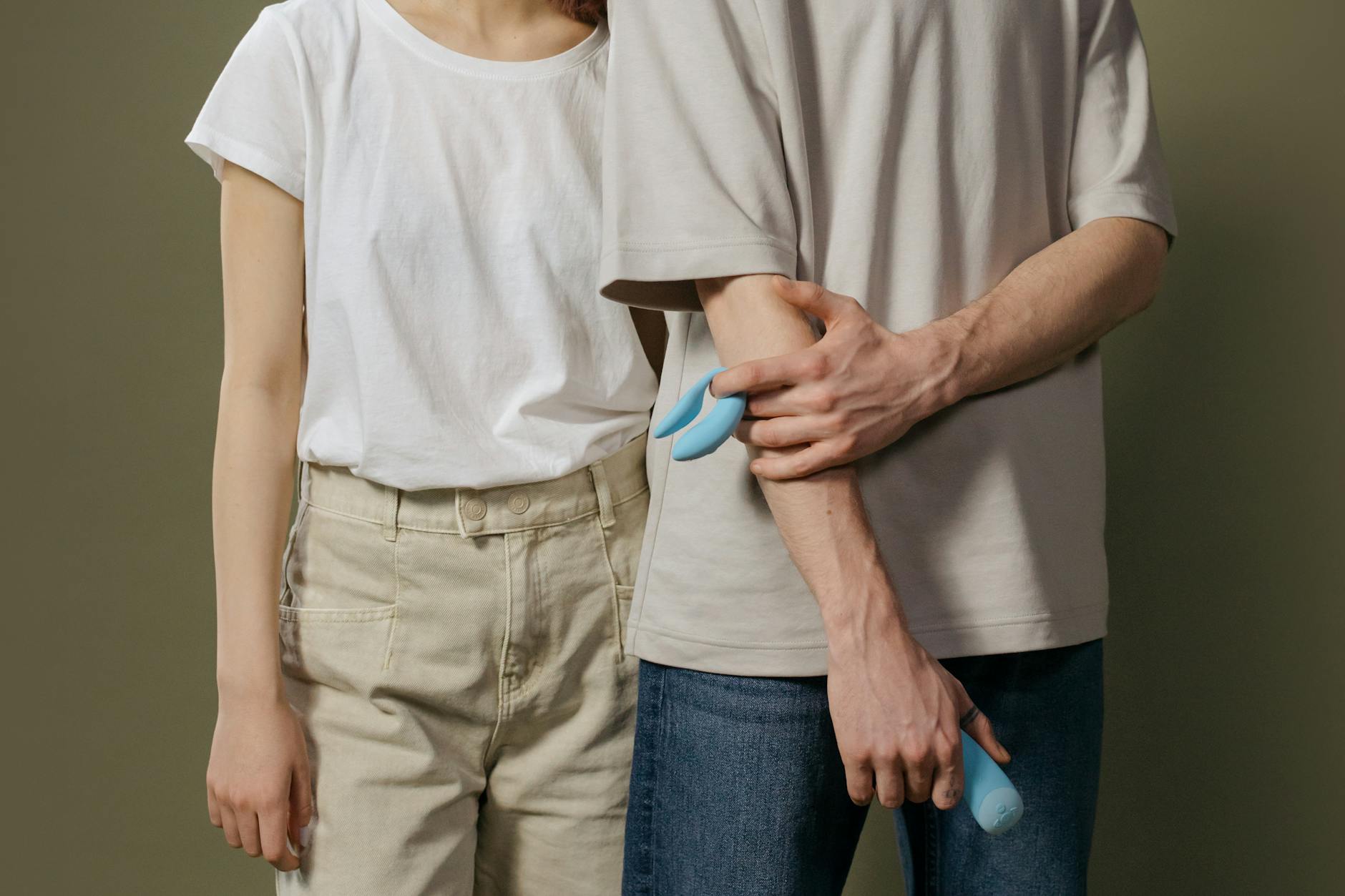 A couple standing close together indoors, symbolizing emotional reconnection and intimacy